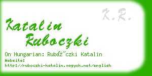 katalin ruboczki business card